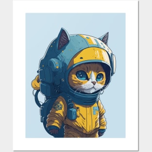 Cat Astronaut Space Astronaut Costume Posters and Art